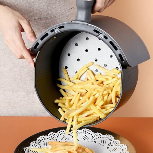 100 stk. 7/8/9 Non-Stick Airfryer Bagepapir Liners 18CM