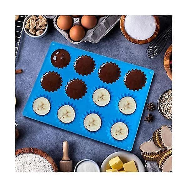 Silikonebageforme: Jordnøddemuffin, minitærte, chokoladekonfekt