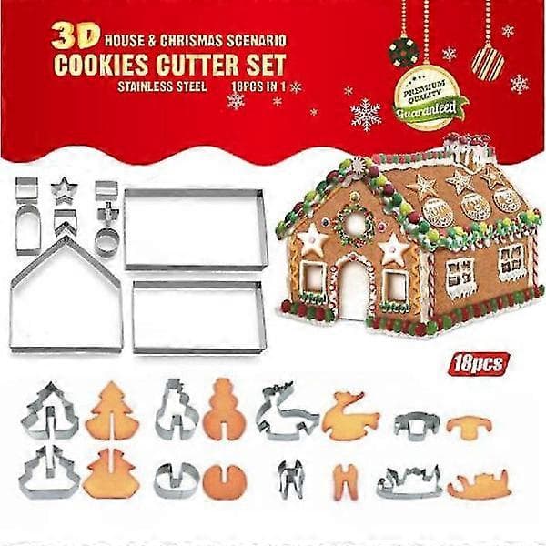 18 st Julkaksmått Set, Bakformar för Kakor & Kex