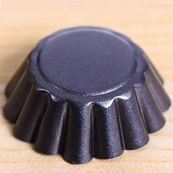 12-pakning Mini Stål Kakeform, 7,5 cm Eggform for Baking av Desserter