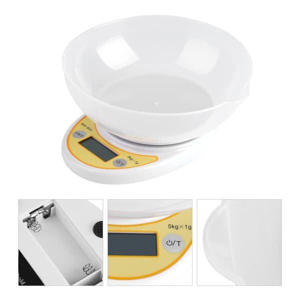 Keittiövaaka 5 kg/1 g, LCD-näytöllä