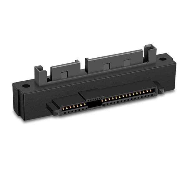 SFF-8482 til SATA 22-pinners adapter, 90-graders vinklet, for SAS harddisk