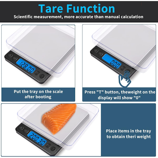 1000g våg, hög precision, bärbar, USB