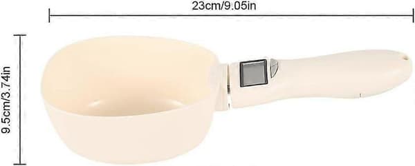 Sæt med 4 digitale måleskeer til dyrefoder 250 ml med LED-display