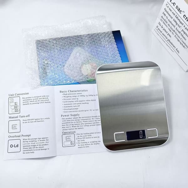 Digital vekt 10 kg/1 g med LCD-skjerm