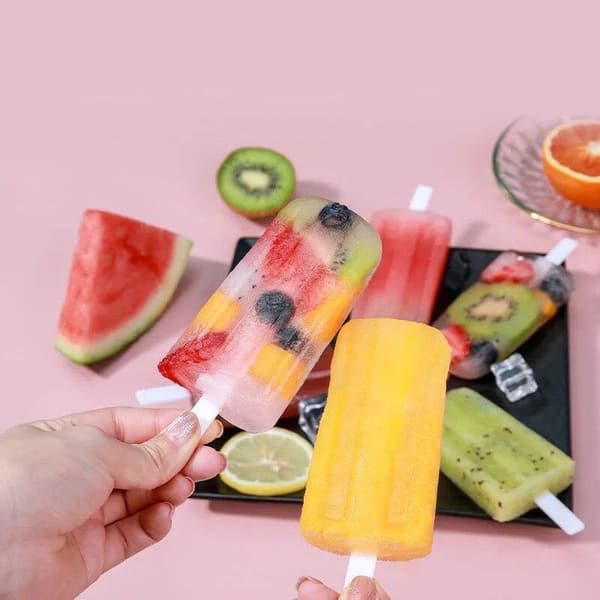 4-pack Popsicle Form med Lock, Gör-det-själv Glassmaskin B