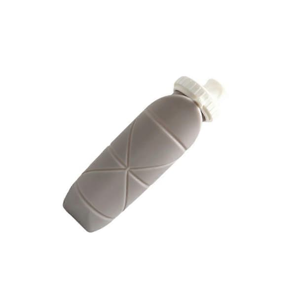 600ml Drickkopp Vikbar Mugg Läcksäker Utomhus Sport Vattenflaska för Translucent Gray 600ml