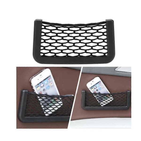 Universal Sidobaksida Förvaring Elastisk Mesh Nätväska Telefonhållare Organizer