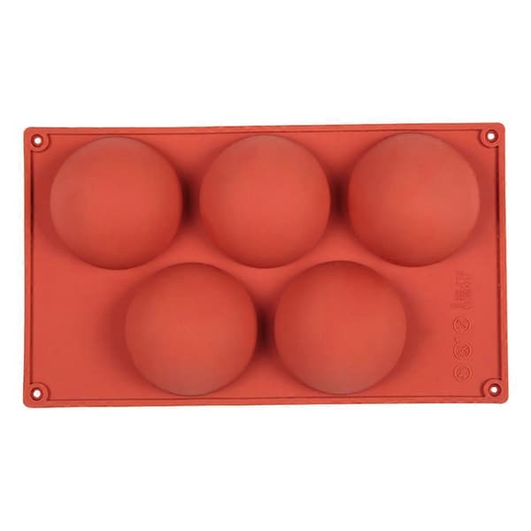 Kageform Silikone Halvkugle Bageform 5 Rum Non-stick Chokoladeform til Køkken Bageri