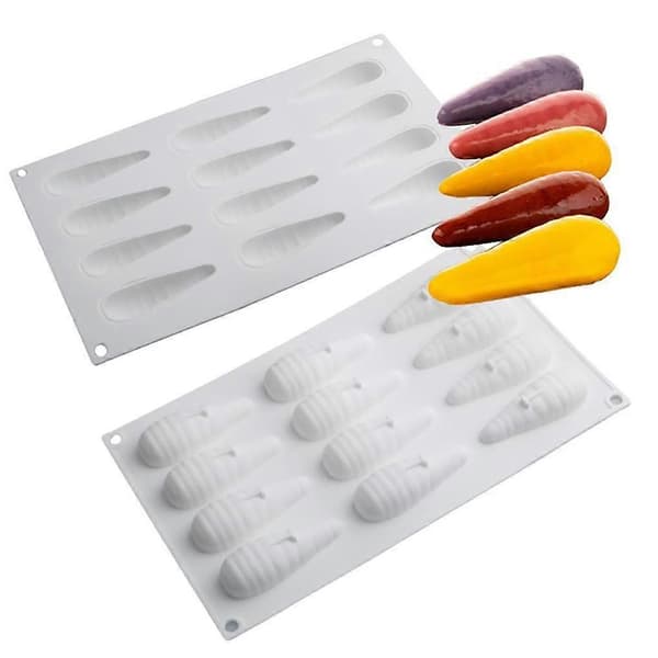 Utsøkt utførelse silikonkakeform for baking 12 hull gulrotfondantkake gulrotformmousse