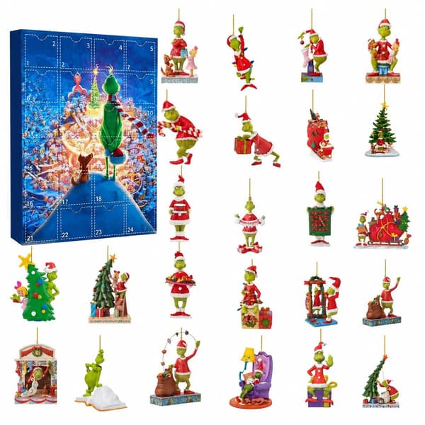 Grinch jul-akryl-blindbox, 24-dagars julkalender-hänge, pennfodral, typ A Type B