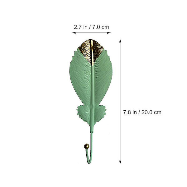 3 st bladformade krokar