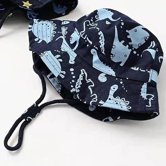 Småbarn Barn Solhatt Söt Tryck Sommar Utomhus Spädbarn Strandhatt för Pojkar Flickor (2-pack)