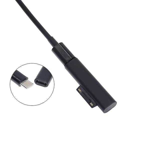 Usb C Pd Snabbladdningskontaktomvandlare för Microsoft Surface Pro 3 4 5 6 Go Usb Typ C Hona Adapterkontakt för Surface Book