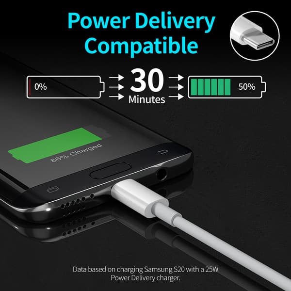 2 kpl 2m USB-C puhelinkaapelia