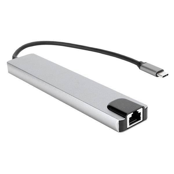 4K HDMI-dokkingstasjonadapter med hurtiglader - 8-i-1 Type-C-dokkingstasjon