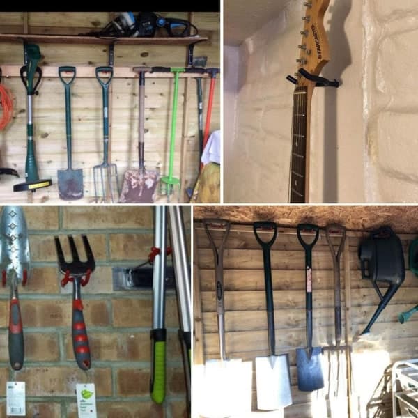10-pack Garageförvaringskrokar med skruv, 4 tum