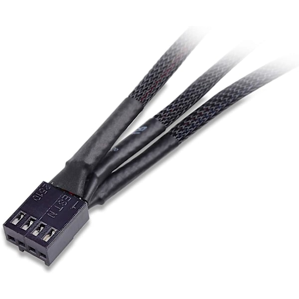 Cable Matters 2-pak 4-bens PWM Splitterkabel 30 cm, 3 Computer Ventilator Splitterkabel, PC Ventilator Splitterkabel, 3 Ventilator Splitterkabel