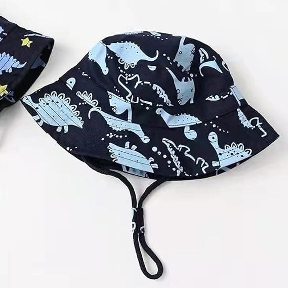 Småbarn Barn Solhatt Söt Tryck Sommar Utomhus Spädbarn Strandhatt för Pojkar Flickor (2-pack)