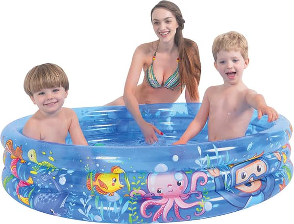 Barnens lilla uppblåsbara pool - barnpool, trädgårdspool, utomhus minipool