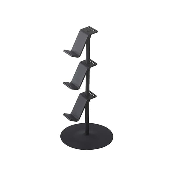 3-lags spilcontroller opbevaringsstativ hul hovedtelefon spil konsol controller holder stand arrangør til XBOX sort