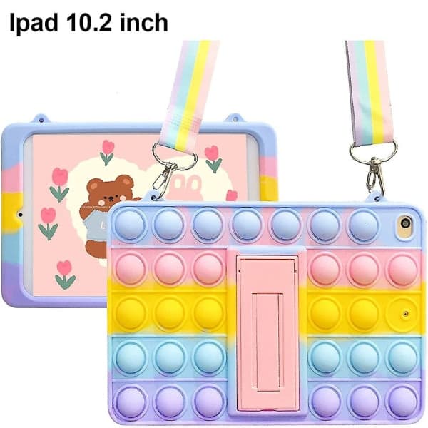 Etui, farverigt etui + snor til iPad 10,2 tommer