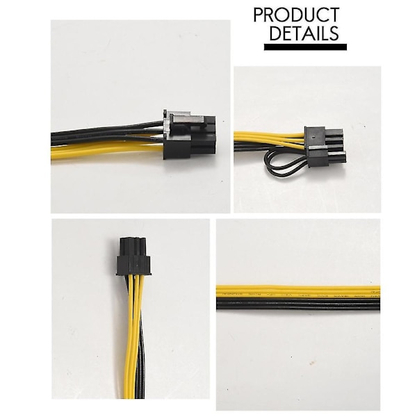 6-bens han til 8(6+2)-bens han PCIe-adapter strømkabel server PCI