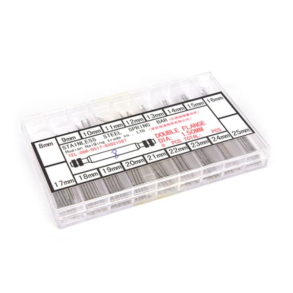 8-25 mm klockfjäderstänger Remlänk stift Reparation Klocklänk silver