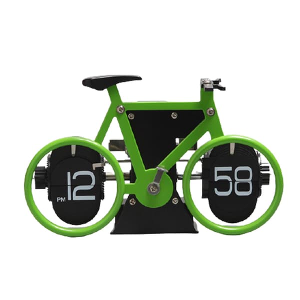 Flip Clock Cykelformad Retro Flip Down Klocka 12 Timmar AM/PM Visa Stor Nummer Klocka för Hemmakontorsinredning
