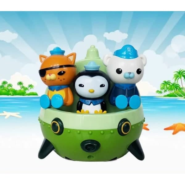 Octonauts Pull Back Bil Bat Model Barnacles Kwazii Peso Anime Actionfigur Legetøj