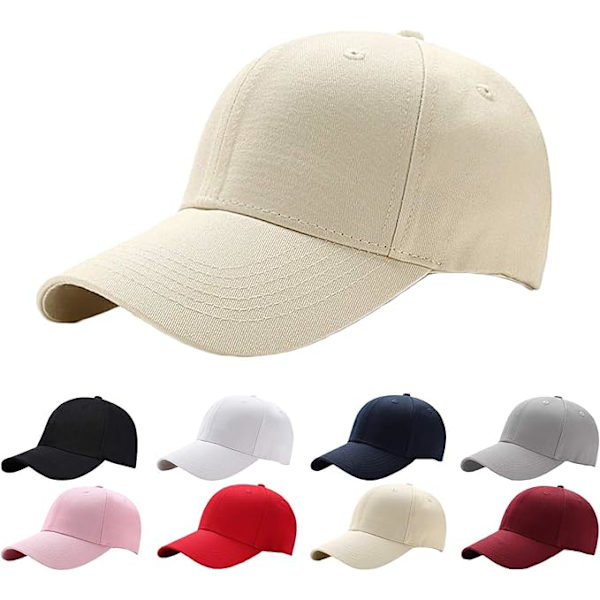 Baseballcaps for menn kvinner - 100 % bomull