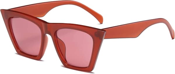 Fasjonable oversized firkantede cat eye solbriller for kvinner og menn B2473