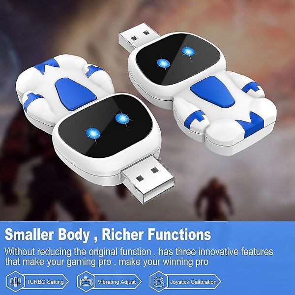 Bluetooth-spelkontrolladapter Somatosensorisk med makrofunktion