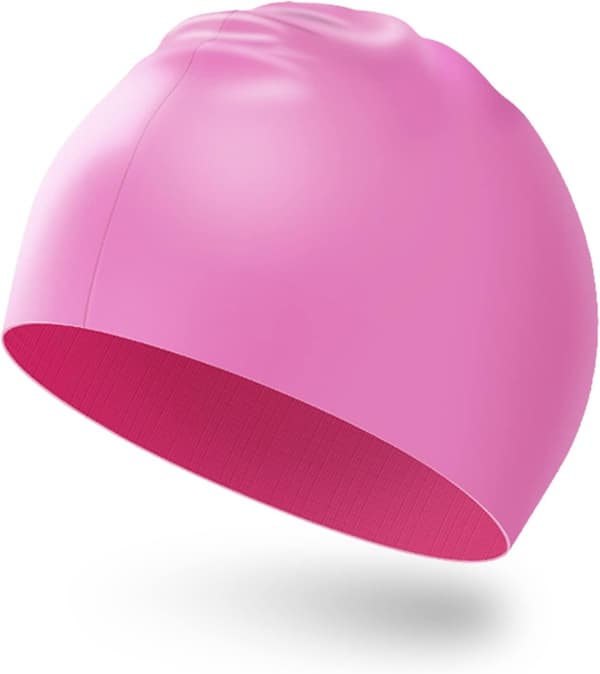 Badehette for menn og kvinner, badehette for voksne, komfortabel passform, vanntett badehette, silikon unisex badehette