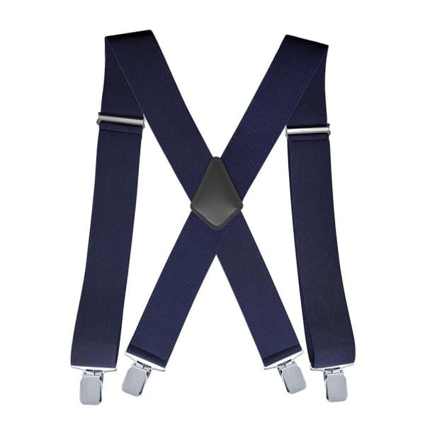 Svarta Justerbara Byxhängare Unisex Elastiska Blå One-Size