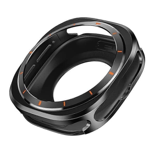 Metal PC Urkasse til Samsung Galaxy Watch Ultra 47mm Sort Orange