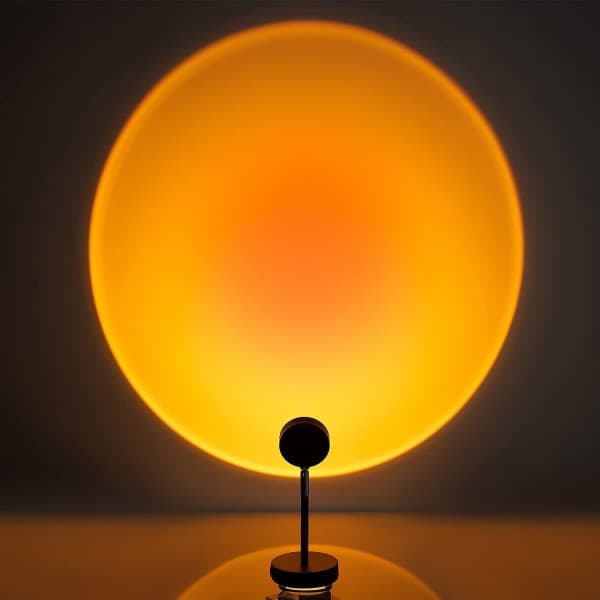 LED Solnedgang Lampe - Orange Sort