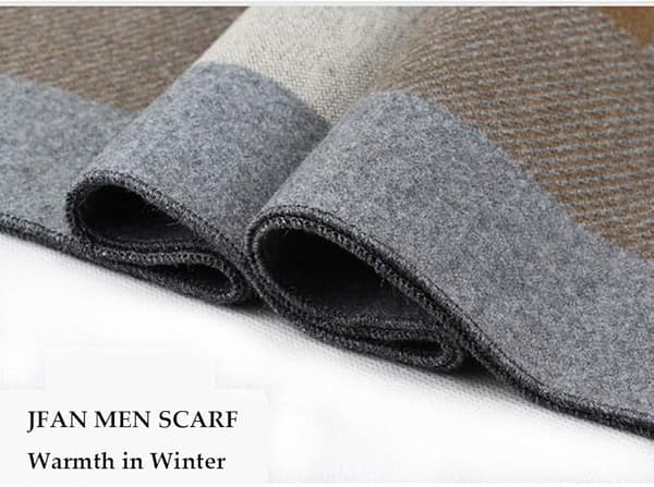 Herr Vinterhalsduk Mjuk Mysig Rutig Lång Halsduk Trendig Varm Lättviktskänsla Ullhalsdukar