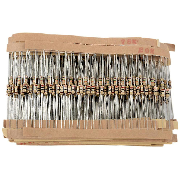 860 stk. 1 Ohm-1m Ohm 1/4w kulfilmsmodstande sortimentssæt 43