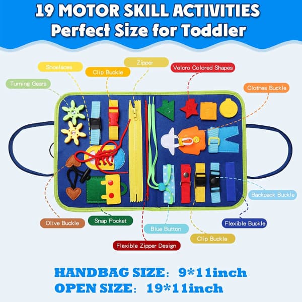 Montessori Leksaker Sysselsättningsbräda Sinnesutvecklingsbräda