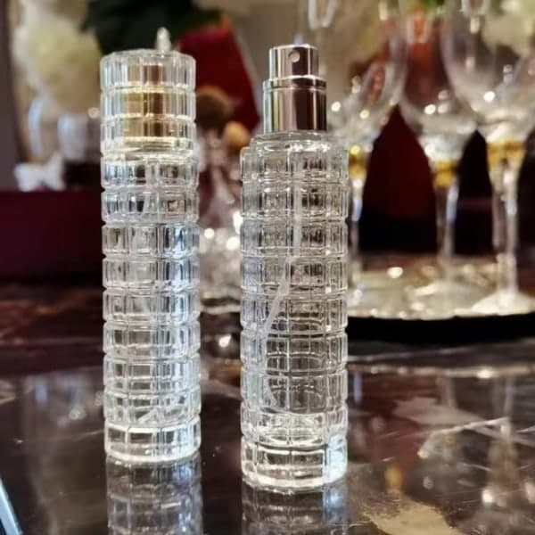 30 ml påfyllningsbar parfymflaska kosmetisk behållare silver