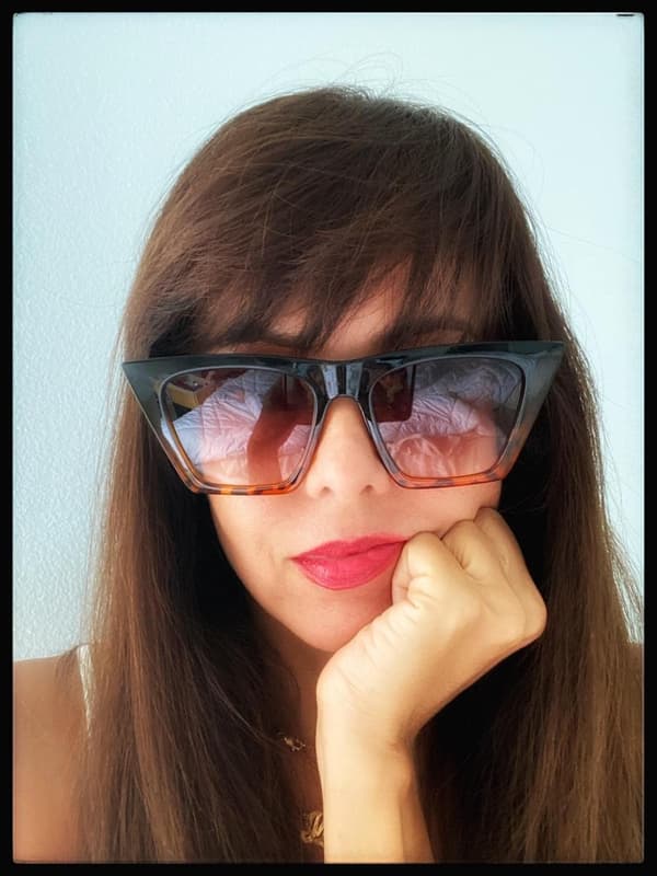 Fasjonable oversized firkantede cat eye solbriller for kvinner og menn B2473