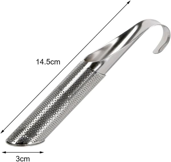 Tesil, 2 stk. urtete-infuser i rustfritt stål, te-infuser, sil for løs te, urter eller krydder