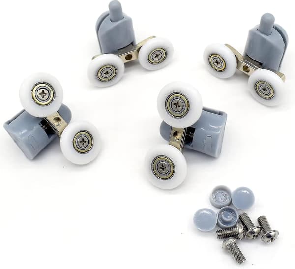 8 Pak Dobbelt Brusedørsruller 23mm Diameter Badeværelsesreservedele