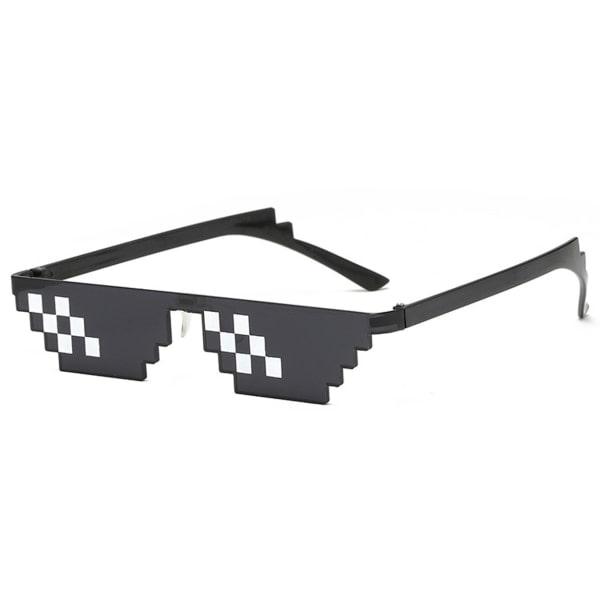 Mustat Thug Life -lasit Meme-aurinkolasit Pixel musta