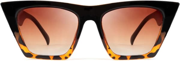 Fasjonable oversized firkantede cat eye solbriller for kvinner og menn B2473