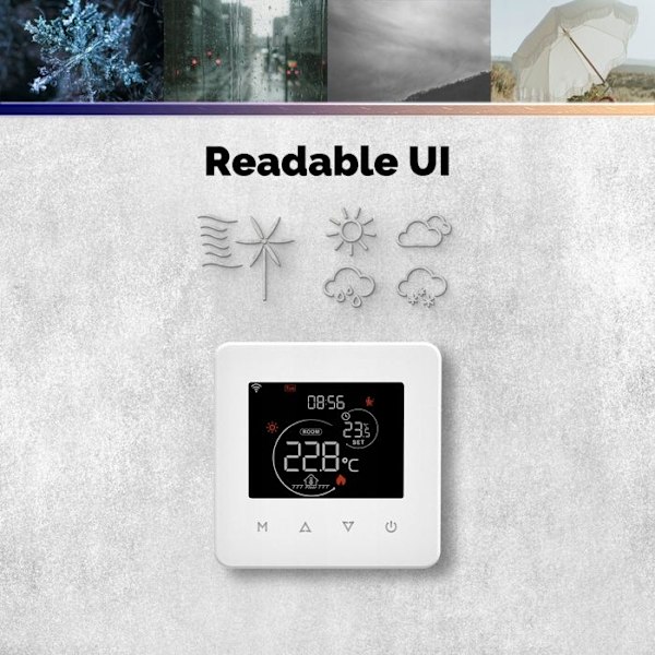 Intelligent Termostat - MOES - Tuya WiFi - Värme Gas Vatten - Alexa & Google Assistent