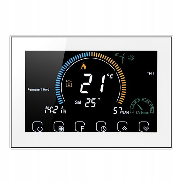"Thermostat WiFi - ARHATREYA - Tuya Dal - Vit - Programmerbar - Vatten/Gas Uppvärmning"