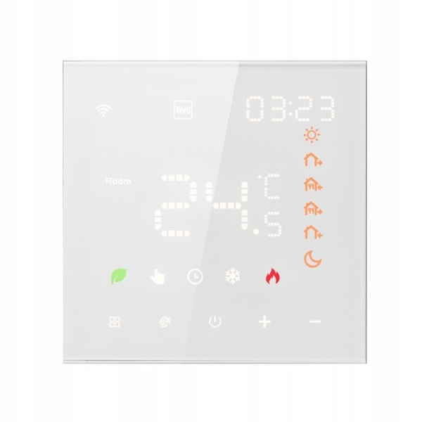 Intelligent WiFi Termostat - ARHATREYA - 220V - Kompatibel med Alexa/Google - Sort