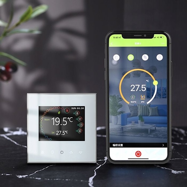 Termostat WiFi - ARHATREYA - Tuya Zigbee - Programmerbar - Fjärrkontroll